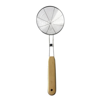 Fry Strainer Stainless Steel Wood Handle 13Cm